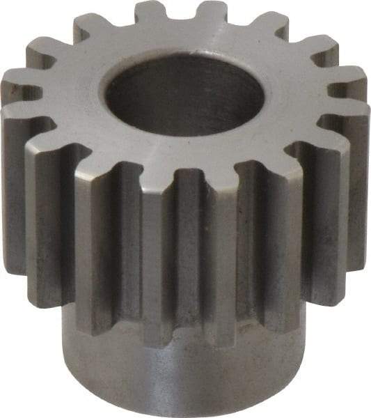 Boston Gear - 12 Pitch, 1.333" Pitch Diam, 16 Tooth Spur Gear - 3/4" Face Width, 5/8" Bore Diam, 0.99" Hub Diam, 14.5° Pressure Angle, Steel - Americas Industrial Supply