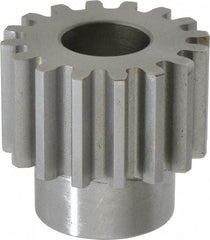 Boston Gear - 10 Pitch, 1.6" Pitch Diam, 16 Tooth Spur Gear - 1" Face Width, 3/4" Bore Diam, 1.22" Hub Diam, 14.5° Pressure Angle, Steel - Americas Industrial Supply