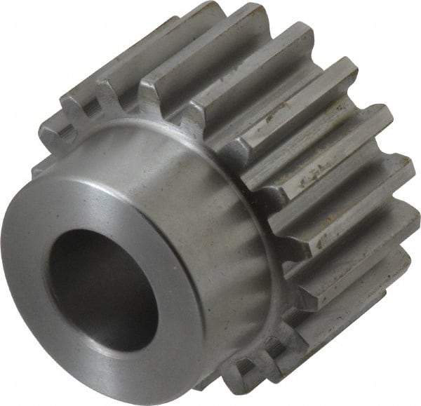 Boston Gear - 10 Pitch, 1.8" Pitch Diam, 18 Tooth Spur Gear - 1" Face Width, 3/4" Bore Diam, 1.42" Hub Diam, 14.5° Pressure Angle, Steel - Americas Industrial Supply