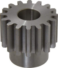 Boston Gear - 8 Pitch, 2" Pitch Diam, 16 Tooth Spur Gear - 1-1/4" Face Width, 7/8" Bore Diam, 1.56" Hub Diam, 14.5° Pressure Angle, Steel - Americas Industrial Supply