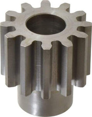 Boston Gear - 6 Pitch, 2" Pitch Diam, 12 Tooth Spur Gear - 1-1/2" Face Width, 1" Bore Diam, 1.46" Hub Diam, 14.5° Pressure Angle, Steel - Americas Industrial Supply