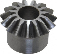 Boston Gear - 12 Pitch, 1-1/4" Pitch Diam, 15 Tooth Miter Gear - 0.29" Face Width, 1/2" Bore Diam, 1" Hub Diam, 20° Pressure Angle, Steel - Americas Industrial Supply