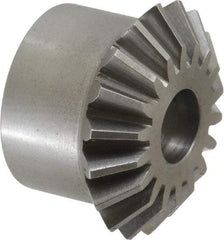 Boston Gear - 12 Pitch, 1-1/2" Pitch Diam, 18 Tooth Miter Gear - 0.33" Face Width, 1/2" Bore Diam, 1-1/4" Hub Diam, 20° Pressure Angle, Steel - Americas Industrial Supply