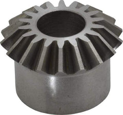 Boston Gear - 12 Pitch, 1-1/2" Pitch Diam, 18 Tooth Miter Gear - 0.33" Face Width, 5/8" Bore Diam, 1-1/4" Hub Diam, 20° Pressure Angle, Steel - Americas Industrial Supply