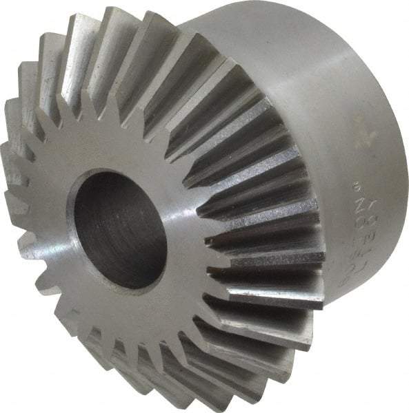 Boston Gear - 10 Pitch, 2-1/2" Pitch Diam, 25 Tooth Miter Gear - 0.56" Face Width, 3/4" Bore Diam, 2" Hub Diam, 20° Pressure Angle, Steel - Americas Industrial Supply