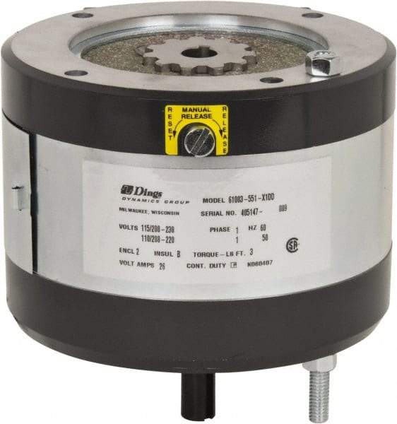 Dings Dynamics Group - 115/230 Volts at 60 Hertz, 3 Ft./Lb. Torque Disc Brake - 56C Frame, 5/8" Hub Bore, NEMA 2 Enclosure - Americas Industrial Supply