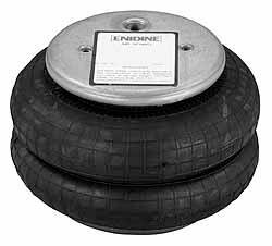 Value Collection - 100 psi Actuation: 595 Lb Ext, 2,865 Lb Compr, 3/8-16 & 3/8-16, 4-1/2" Stroke Len, Bellow Double Convolute Air Spring - 7.7" Extended Height, 3.2" Compressed Height, 6-1/2" Max OD at 100 psi, 215 to 2,025 Lb Capacity - Americas Industrial Supply