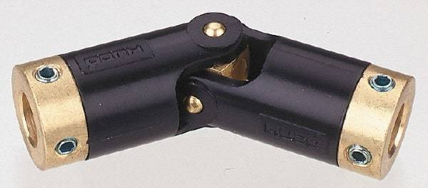 Value Collection - 3/8" Inside x 0.69" Outside Diam, Plastic Universal Joints with Brass Insert - 2.66" Long - Americas Industrial Supply