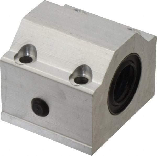 Thomson Industries - 20mm Inside Diam, 4,000 Lbs. Dynamic Capacity, Closed Single Pillow Block Linear Bearing - 50mm Overall Height x 60mm Overall Width, 32mm Btw Mount Hole Centers - Americas Industrial Supply