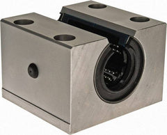 Thomson Industries - 30mm Inside Diam, 8,300 Lbs. Dynamic Capacity, Open Single Pillow Block Linear Bearing - 60mm Overall Height x 87" Overall Width, 45mm Btw Mount Hole Centers - Americas Industrial Supply