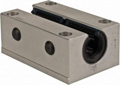 Thomson Industries - 16mm Inside Diam, 4,400 Lbs. Dynamic Capacity, Open Twin Pillow Block Linear Bearing - 35mm Overall Height x 53" Overall Width, 64mm Btw Mount Hole Centers - Americas Industrial Supply