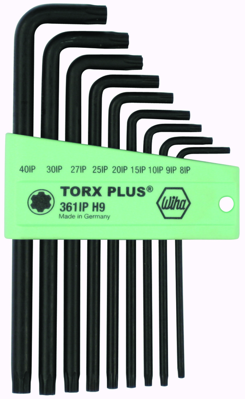 9 Piece - IP8; IP9; IP10; IP15; IP20; IP25; IP27; IP30; IP40 - TorxPlus L-Key Long Arm Set - Americas Industrial Supply