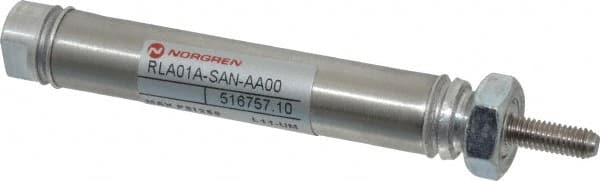 Norgren - 1" Stroke Single Acting Air Cylinder - 10-32 Port, 10-32 Rod Thread - Americas Industrial Supply