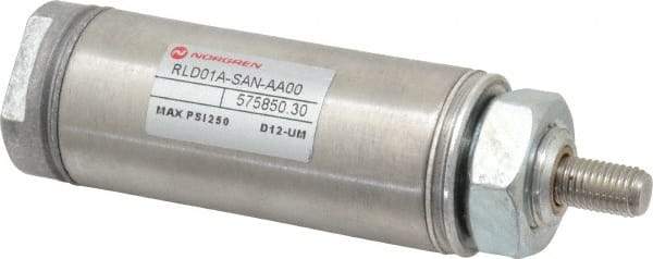 Norgren - 1" Stroke x 1-1/16" Bore Single Acting Air Cylinder - 1/8 Port, 5/16-24 Rod Thread - Americas Industrial Supply
