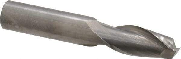Niagara Cutter - 1/2", 1" LOC, 1/2" Shank Diam, 3" OAL, 2 Flute, Solid Carbide Square End Mill - Single End, Uncoated, Spiral Flute, 30° Helix, Centercutting, Right Hand Cut, Right Hand Flute, Series C230 - Americas Industrial Supply
