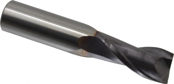 Niagara Cutter - 3/4", 1-1/2" LOC, 3/4" Shank Diam, 4" OAL, 2 Flute, Solid Carbide Square End Mill - Single End, TiAlN Finish, Spiral Flute, 30° Helix, Centercutting, Right Hand Cut, Right Hand Flute, Series C230 - Americas Industrial Supply
