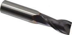 Niagara Cutter - 3/4", 1-1/2" LOC, 3/4" Shank Diam, 4" OAL, 2 Flute, Solid Carbide Square End Mill - Single End, TiAlN Finish, Spiral Flute, 30° Helix, Centercutting, Right Hand Cut, Right Hand Flute, Series C230 - Americas Industrial Supply