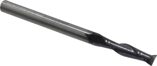 Niagara Cutter - 3/16", 3/4" LOC, 3/16" Shank Diam, 2-1/2" OAL, 2 Flute, Solid Carbide Square End Mill - Single End, TiAlN Finish, Spiral Flute, 30° Helix, Centercutting, Right Hand Cut, Right Hand Flute, Series C230 - Americas Industrial Supply