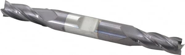 Niagara Cutter - 5/16", 3/4" LOC, 3/8" Shank Diam, 3-1/2" OAL, 4 Flute, Solid Carbide Square End Mill - Double End, TiAlN Finish, Spiral Flute, 30° Helix, Centercutting, Right Hand Cut, Right Hand Flute, Series CD430 - Americas Industrial Supply