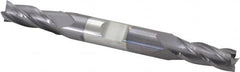 Niagara Cutter - 5/16", 3/4" LOC, 3/8" Shank Diam, 3-1/2" OAL, 4 Flute, Solid Carbide Square End Mill - Double End, TiAlN Finish, Spiral Flute, 30° Helix, Centercutting, Right Hand Cut, Right Hand Flute, Series CD430 - Americas Industrial Supply