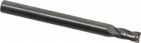 Niagara Cutter - 5/32", 5/16" LOC, 3/16" Shank Diam, 2" OAL, 4 Flute, Solid Carbide Square End Mill - Single End, Uncoated, Spiral Flute, 30° Helix, Centercutting, Right Hand Cut, Right Hand Flute, Series C430 - Americas Industrial Supply