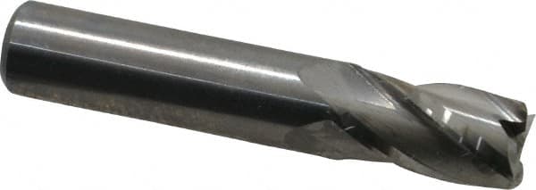 Niagara Cutter - 3/8", 5/8" LOC, 3/8" Shank Diam, 2" OAL, 4 Flute, Solid Carbide Square End Mill - Single End, Uncoated, Spiral Flute, 30° Helix, Centercutting, Right Hand Cut, Right Hand Flute, Series C430 - Americas Industrial Supply