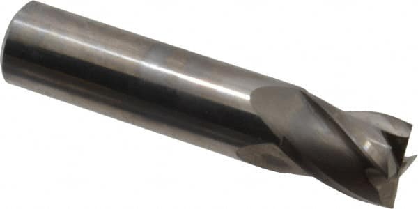 Niagara Cutter - 5/8", 3/4" LOC, 5/8" Shank Diam, 3" OAL, 4 Flute, Solid Carbide Square End Mill - Single End, Uncoated, Spiral Flute, 30° Helix, Centercutting, Right Hand Cut, Right Hand Flute, Series C430 - Americas Industrial Supply