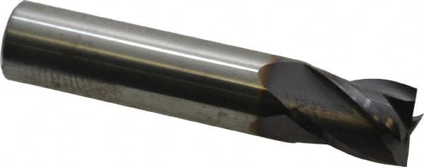 Niagara Cutter - 1/2", 5/8" LOC, 1/2" Shank Diam, 2-1/2" OAL, 4 Flute, Solid Carbide Square End Mill - Single End, TiAlN Finish, Spiral Flute, 30° Helix, Centercutting, Right Hand Cut, Right Hand Flute, Series C430 - Americas Industrial Supply