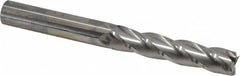 Niagara Cutter - 5/8", 3" LOC, 5/8" Shank Diam, 6" OAL, 4 Flute, Solid Carbide Square End Mill - Single End, Uncoated, Spiral Flute, 30° Helix, Centercutting, Right Hand Cut, Right Hand Flute, Series C430 - Americas Industrial Supply