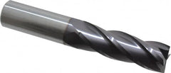 Niagara Cutter - 1", 3" LOC, 1" Shank Diam, 6" OAL, 4 Flute, Solid Carbide Square End Mill - Single End, TiAlN Finish, Spiral Flute, 30° Helix, Centercutting, Right Hand Cut, Right Hand Flute, Series C430 - Americas Industrial Supply