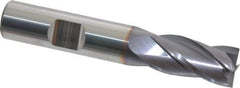 Niagara Cutter - 1/2", 1" LOC, 1/2" Shank Diam, 3" OAL, 4 Flute, Solid Carbide Square End Mill - Single End, TiAlN Finish, Spiral Flute, 30° Helix, Centercutting, Right Hand Cut, Right Hand Flute, Series CNC430 - Americas Industrial Supply