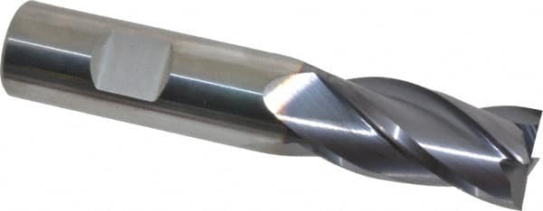 Niagara Cutter - 3/4", 1-1/2" LOC, 3/4" Shank Diam, 4" OAL, 4 Flute, Solid Carbide Square End Mill - Single End, TiAlN Finish, Spiral Flute, 30° Helix, Centercutting, Right Hand Cut, Right Hand Flute, Series CNC430 - Americas Industrial Supply