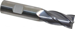 Niagara Cutter - 3/4", 1-1/2" LOC, 3/4" Shank Diam, 4" OAL, 4 Flute, Solid Carbide Square End Mill - Single End, TiAlN Finish, Spiral Flute, 30° Helix, Centercutting, Right Hand Cut, Right Hand Flute, Series CNC430 - Americas Industrial Supply