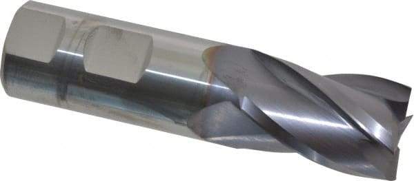 Niagara Cutter - 1", 1-1/2" LOC, 1" Shank Diam, 4" OAL, 4 Flute, Solid Carbide Square End Mill - Single End, TiAlN Finish, Spiral Flute, 30° Helix, Centercutting, Right Hand Cut, Right Hand Flute, Series CNC430 - Americas Industrial Supply