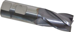 Niagara Cutter - 1", 1-1/2" LOC, 1" Shank Diam, 4" OAL, 4 Flute, Solid Carbide Square End Mill - Single End, TiAlN Finish, Spiral Flute, 30° Helix, Centercutting, Right Hand Cut, Right Hand Flute, Series CNC430 - Americas Industrial Supply