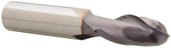 Niagara Cutter - 15/32" Diam, 1" LOC, 2 Flute Solid Carbide Ball End Mill - TiAlN Finish, Single End, 3" OAL, 1/2" Shank Diam, Spiral Flute - Americas Industrial Supply