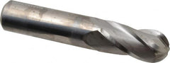 Niagara Cutter - 3/4" Diam, 1-1/2" LOC, 4 Flute Solid Carbide Ball End Mill - Uncoated, Single End, 4" OAL, 3/4" Shank Diam, Spiral Flute - Americas Industrial Supply