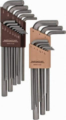 Paramount - 22 Piece L-Key Hex Key Set - Hex Range 0.05 to 3/8", 7-1/4" OAL, Steel - Americas Industrial Supply