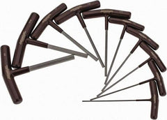 Paramount - 10 Piece T-Handle Hex Key Set - Hex Range 3/32 to 3/8", 6" OAL, Steel - Americas Industrial Supply