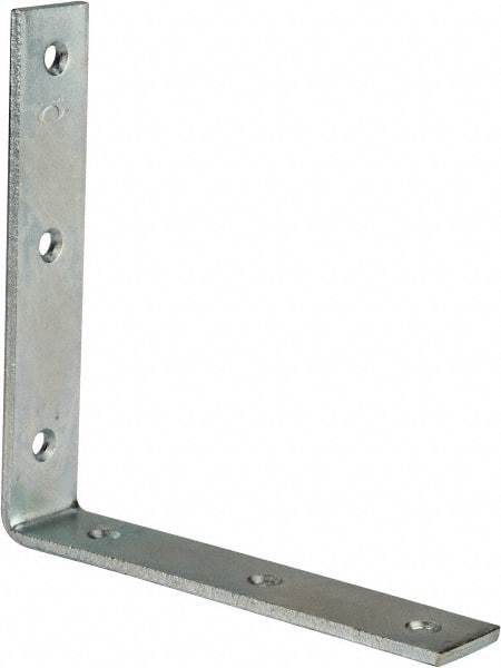 Value Collection - 6" Long x 1-1/4" Wide, Steel, Corner Brace - Zinc Plated - Americas Industrial Supply