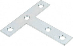 Value Collection - 3" Long x 3" Wide, Steel, Tee Plates, Brace - Zinc Plated - Americas Industrial Supply