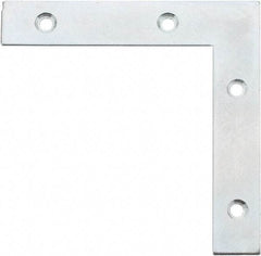 Value Collection - 5" Long x 0.870" Wide, Steel, Corner Brace - Zinc Plated - Americas Industrial Supply