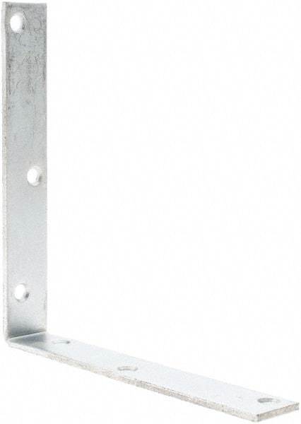 Value Collection - 8" Long x 1-1/4" Wide, Steel, Corner Brace - Zinc Plated - Americas Industrial Supply