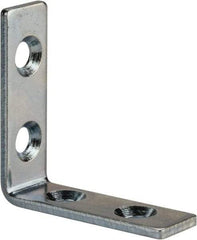 Value Collection - 1-1/2" Long x 1/2" Wide, Steel, Corner Brace - Zinc Plated - Americas Industrial Supply