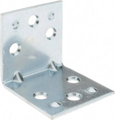 Value Collection - 1-1/2" Long x 1-1/2" Wide, Steel, Corner Brace - Zinc Plated - Americas Industrial Supply