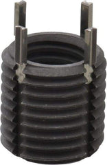 Recoil - M10x1.50 Internal, M14x1.50 External, 14mm Insert Length, Thin Wall Keylocking Thread Inserts - Carbon Steel, Zinc Phosphate Finish, Grade C1215 - Americas Industrial Supply