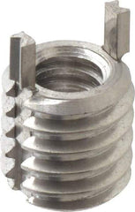 Recoil - #10-24 Internal, 5/16-18 External, 7.8mm Insert Length, Thin Wall Keylocking Thread Inserts - Stainless Steel, Passivated Finish, Grade 303 - Americas Industrial Supply