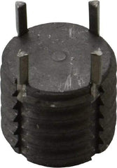 Recoil - 9/16-12 External, 1/2" Insert Length, Solid Keylocking Thread Inserts - Carbon Steel, Zinc Phosphate Finish, Grade C1215 - Americas Industrial Supply