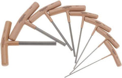Paramount - 8 Piece T-Handle Hex Key Set - Hex Range 2 to 10mm, 6" OAL, Steel - Americas Industrial Supply