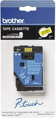 Brother - 1/2" Wide x 300" Long, Yellow Tape Cassette - For Label Maker - Americas Industrial Supply